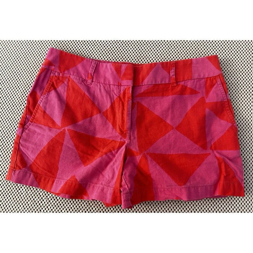 Ann Taylor LOFT Linen Blend Shorts Women Size 6 The Riviera Short Flat Front‎